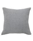 Shore Blue 20x20 woven fabric square throw pillow with insert, solid blue-gray