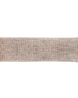 18x60 body pillow in ivory with speckled woven fabric and stitched edges
