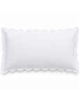Kelly duvet cover sham pillow, white with scalloped border and ruffled edge