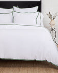 Langston Bamboo Sateen Duvet Cover Set - Moss