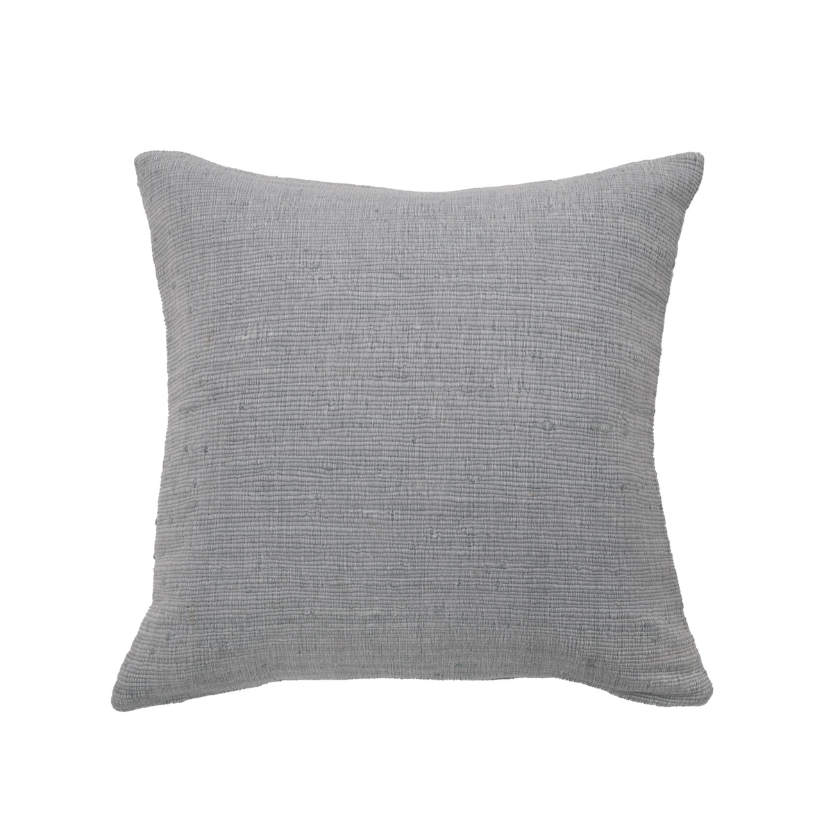 Shore Blue 20x20 woven fabric square throw pillow with insert, solid blue-gray