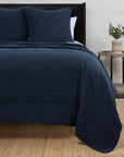 Antwerp Coverlet-Queen-Navy-Pom Pom at Home