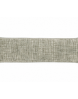 18x60 body pillow in stone/moss with speckled woven fabric
