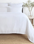 Georgie Bamboo Linen Duvet Cover - White
