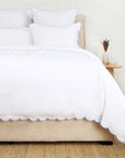 Kelly Duvet Cover-Queen-White/French Blue-Pom Pom at Home