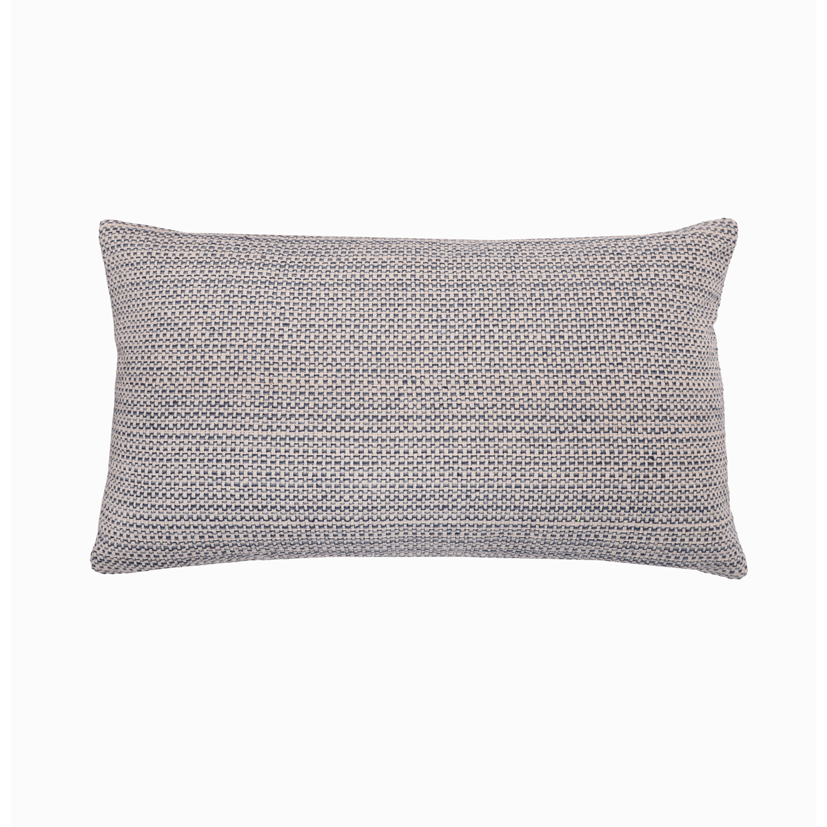 14x24 linen pillow with insert, cool blue-gray textured weave, rectangular
