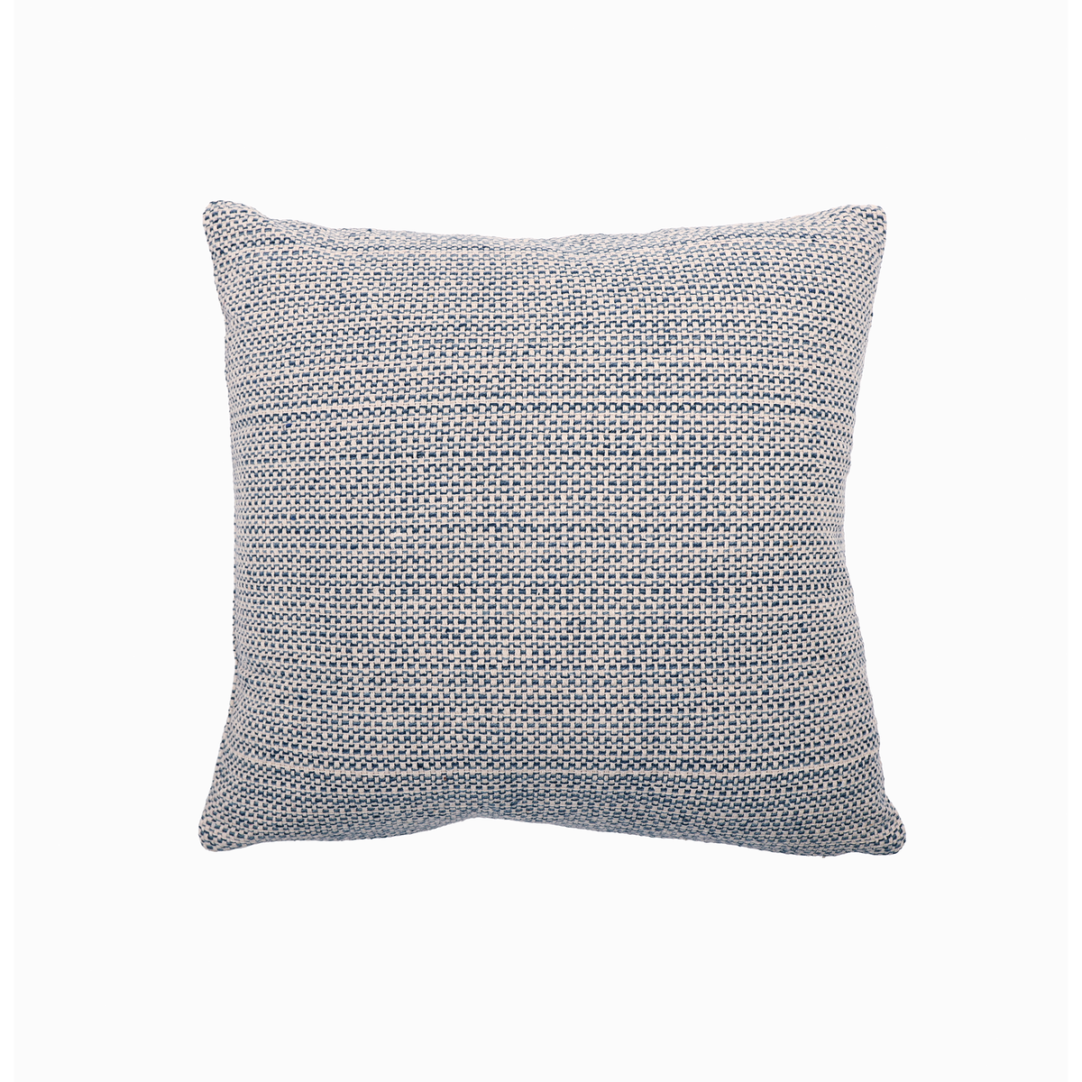 20 x 20 linen pillow with textured weave, light blue-gray, with insert