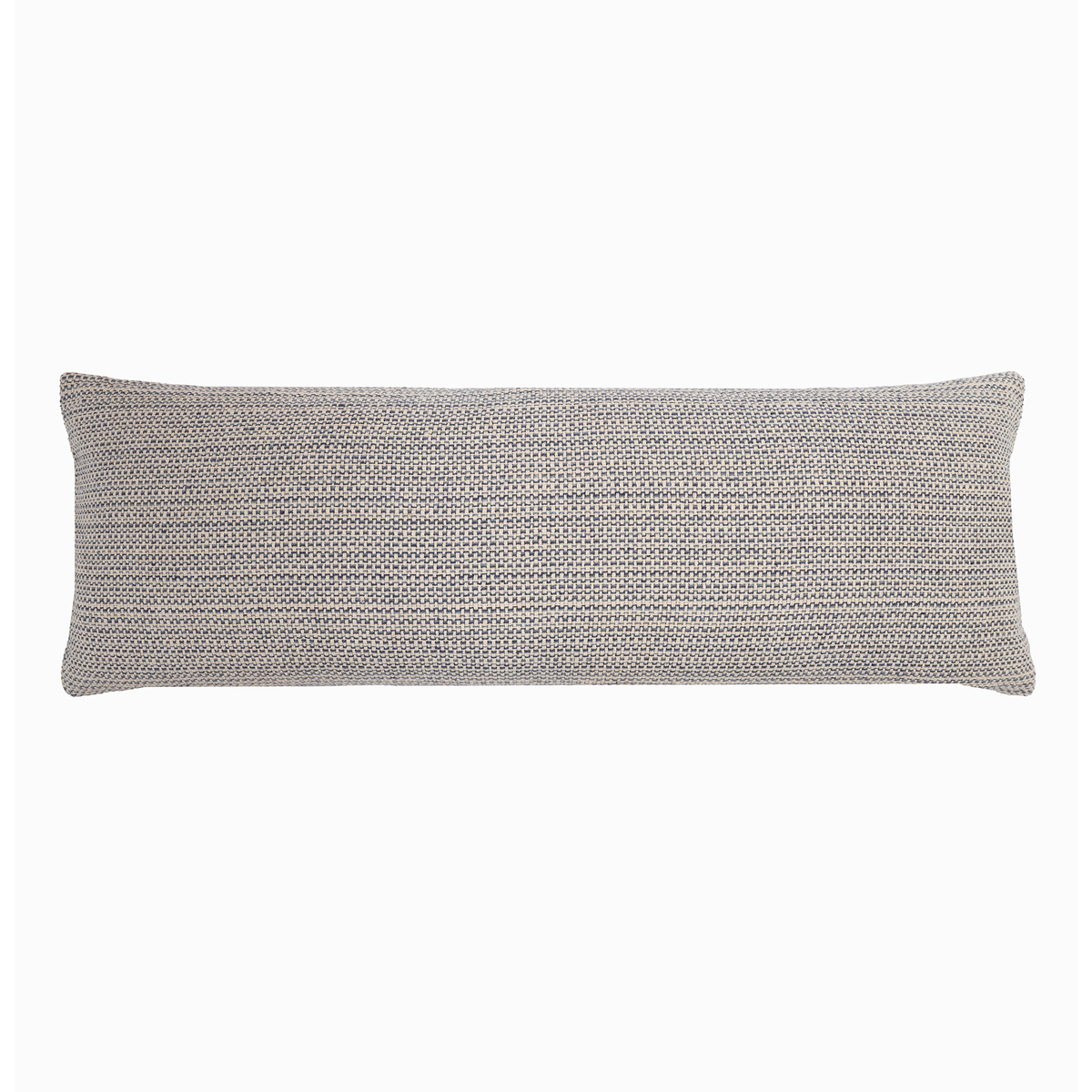 14x40 linen pillow with insert, light gray woven texture