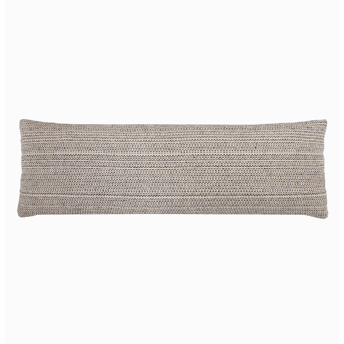 14x40 linen pillow with insert, dark gray woven texture