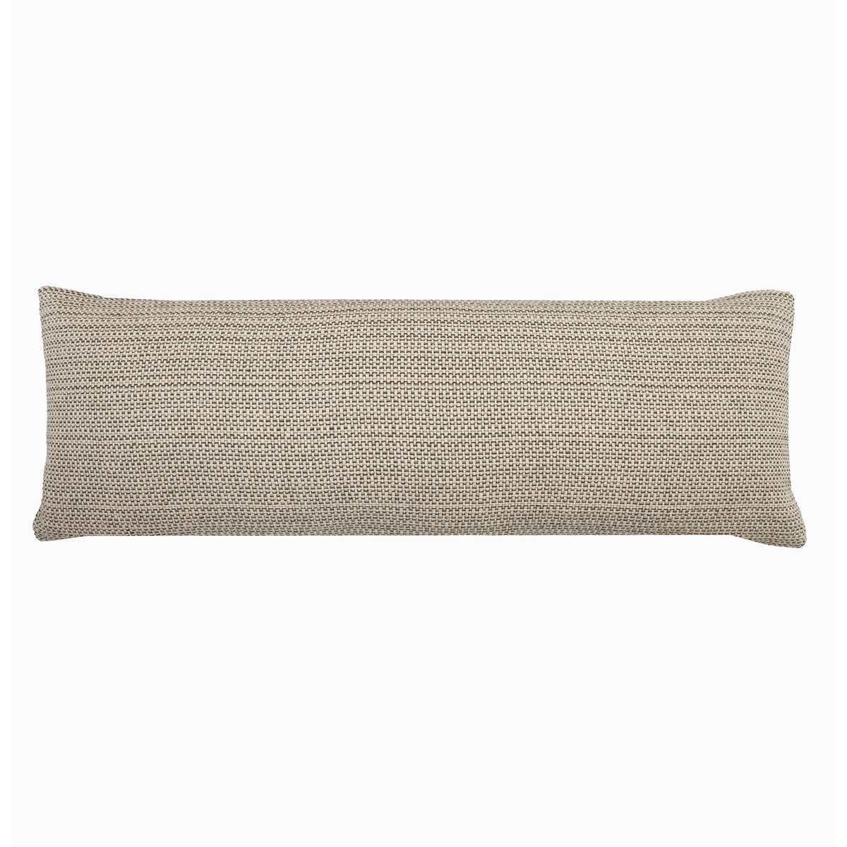 14x40 linen pillow with insert, beige woven texture