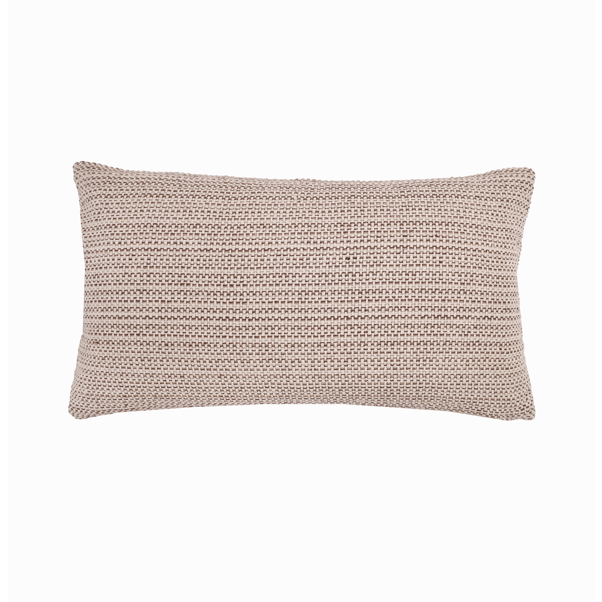 14x24 linen pillow with insert, dusty rose-brown textured weave, rectangular
