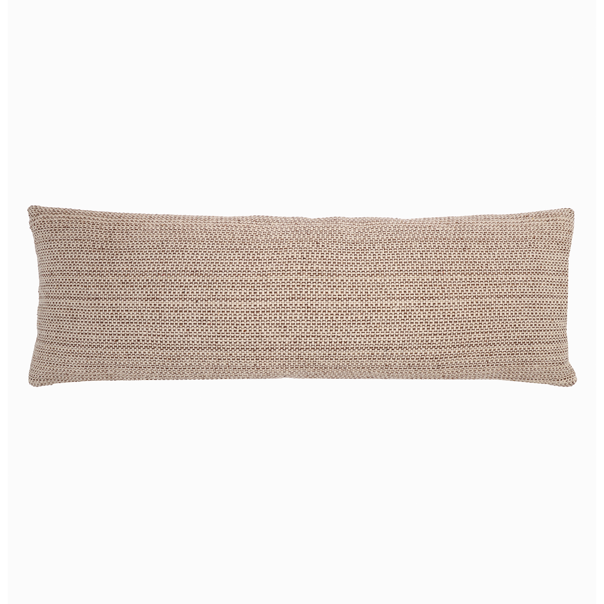 14x40 linen pillow with insert, taupe woven texture