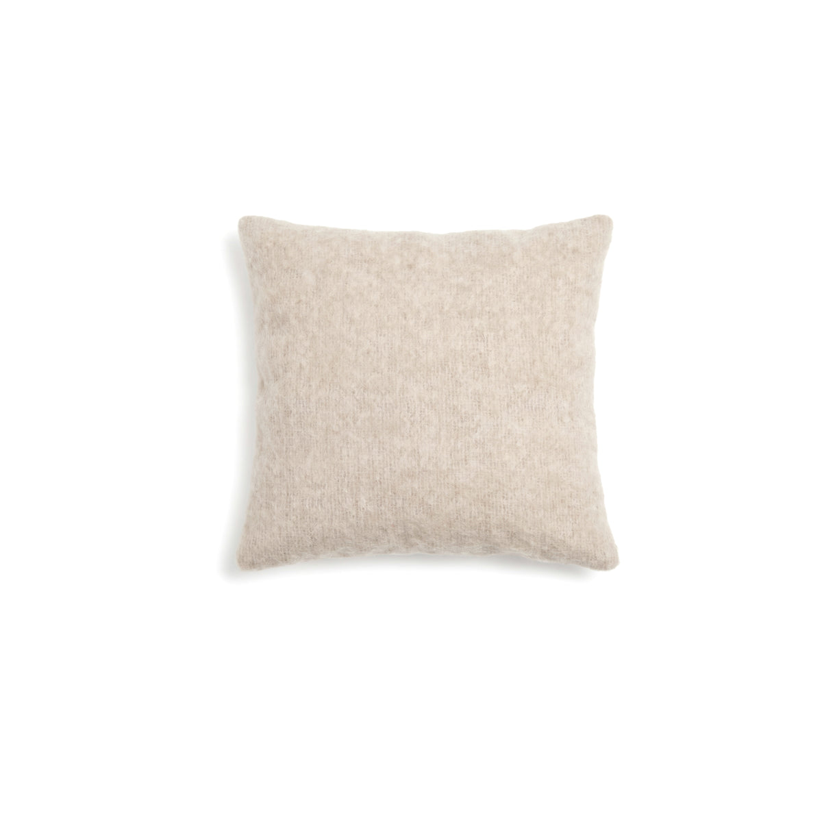20" x 20" pillow with insert, light beige solid textured fabric