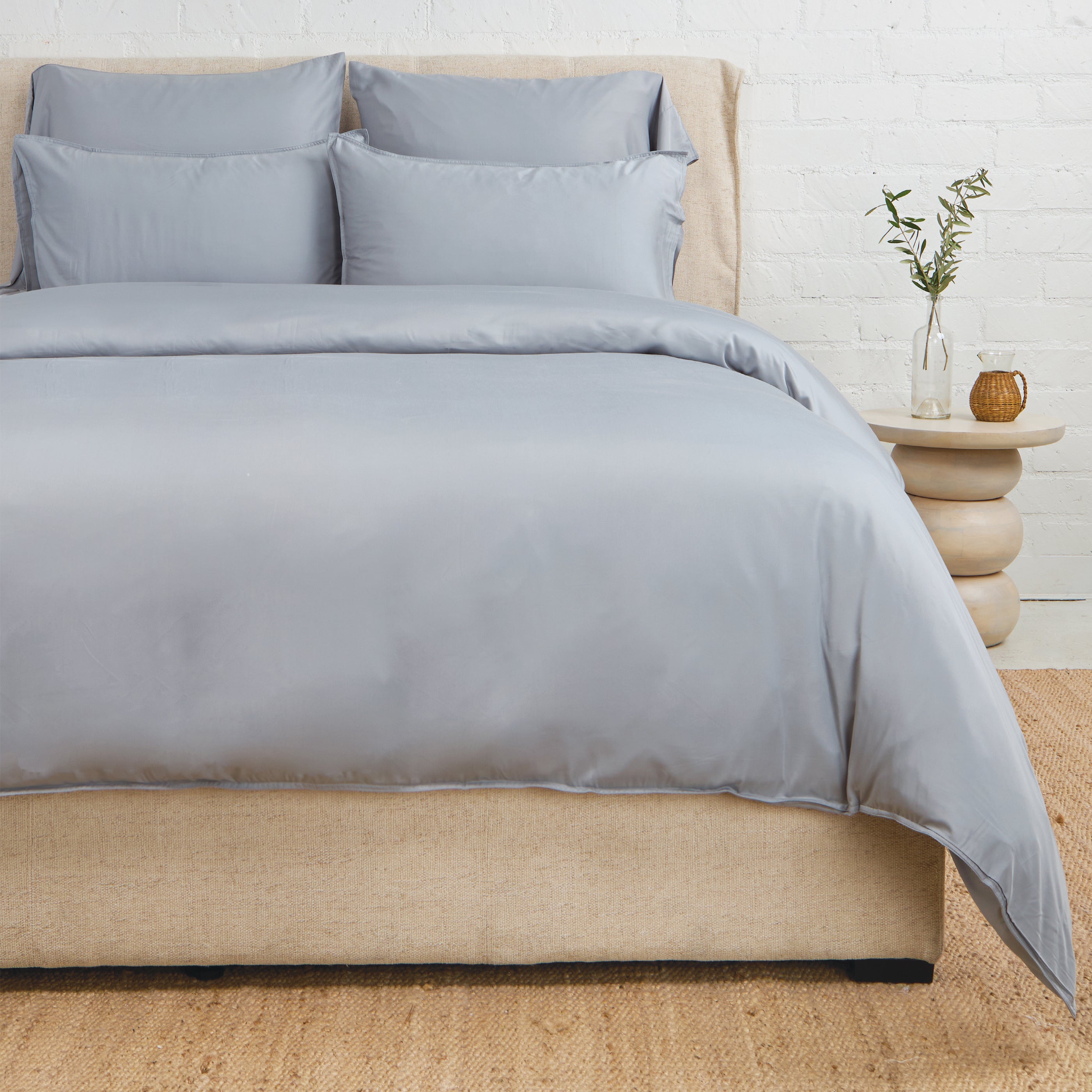 Parker Bamboo Sateen Duvet Set-Twin-Ocean-Pom Pom at Home