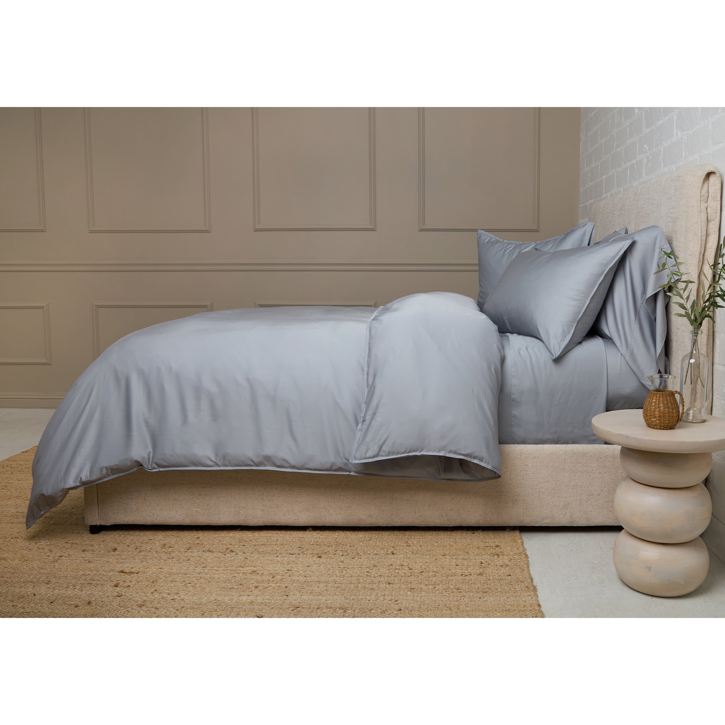 Parker Bamboo Sateen Duvet Set-Queen-Ocean-Pom Pom at Home