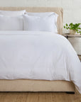 Parker Cotton Percale Duvet Set-Twin-White-Pom Pom at Home