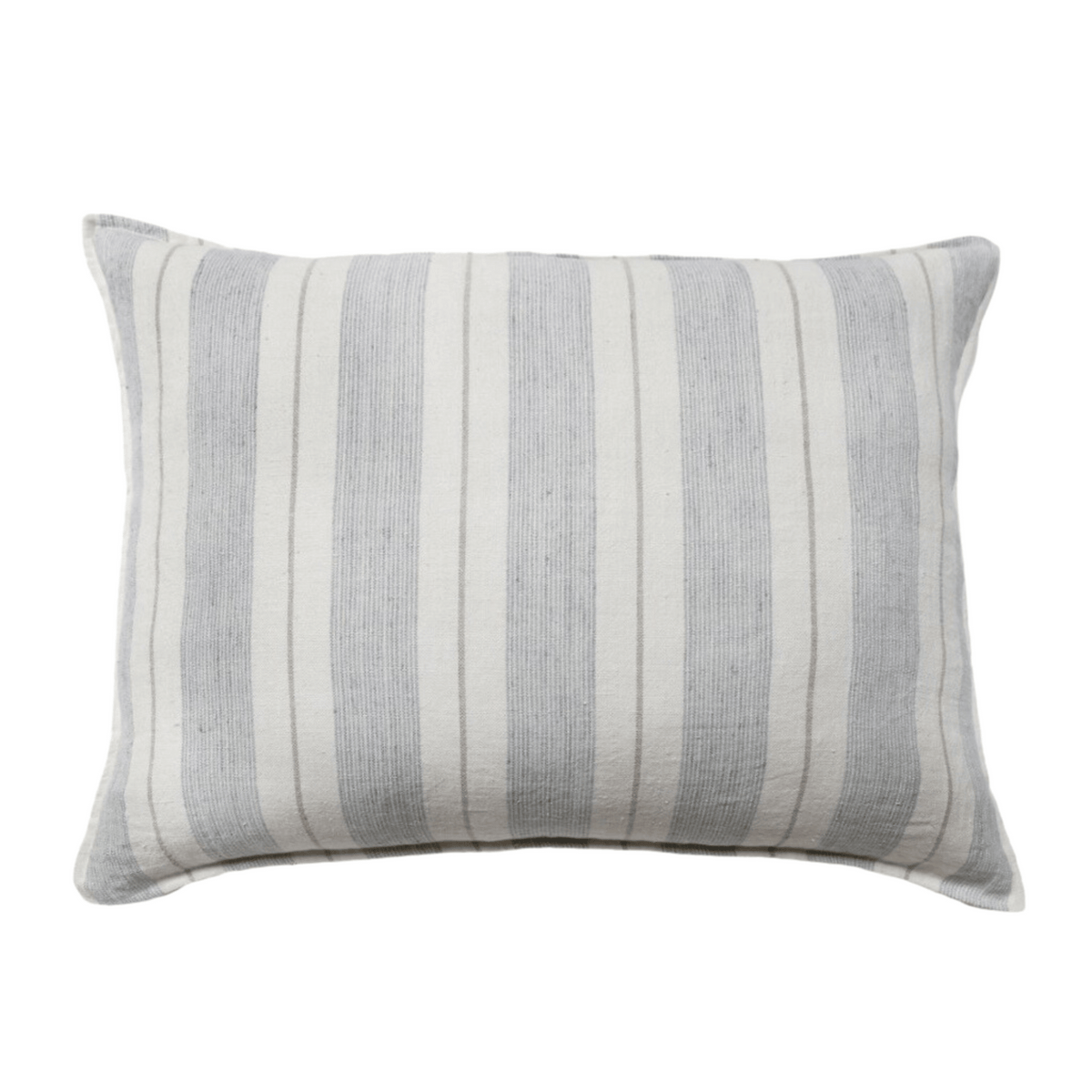 28x36 rectangular pillow with insert, off-white and light gray vertical stripe pattern