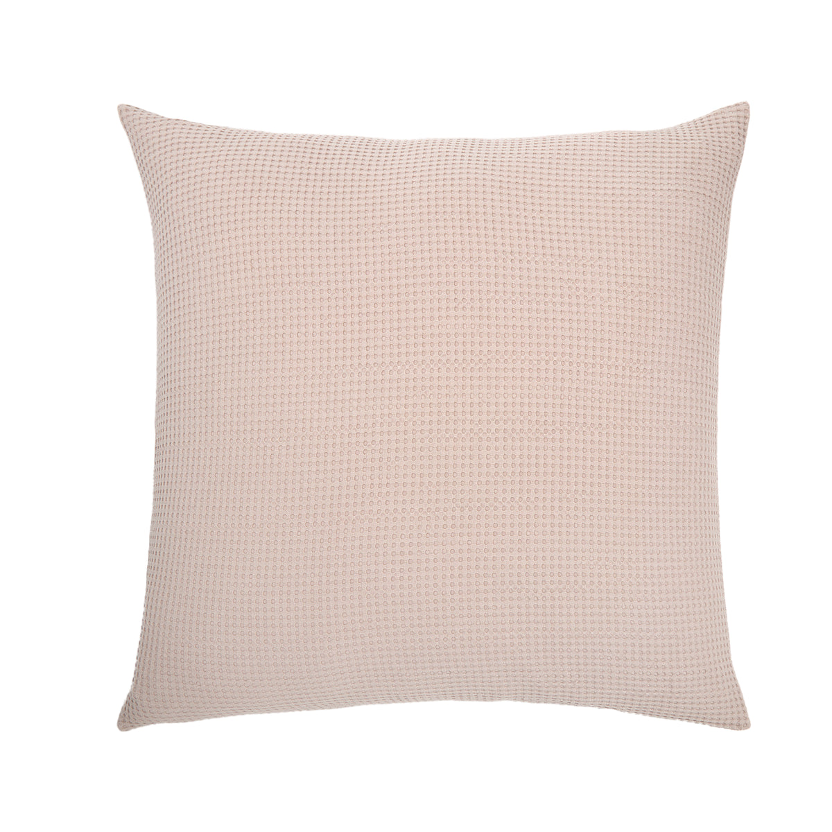 Balboa blanket pillow sham, textured sand beige, square with tailored edges