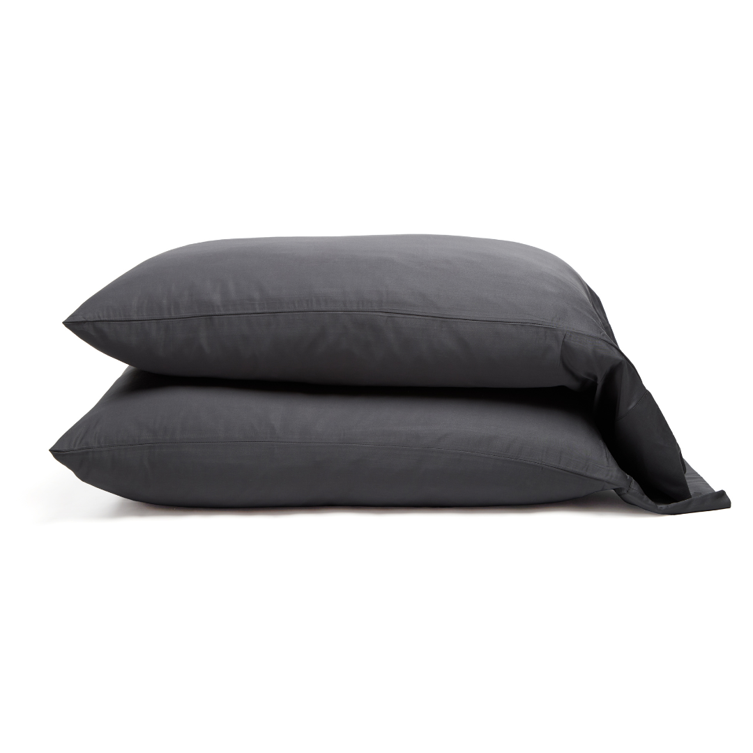 Bamboo Sateen Sheet Set-Standard Pillowcase (Set Of 2)-Midnight-Pom Pom at Home