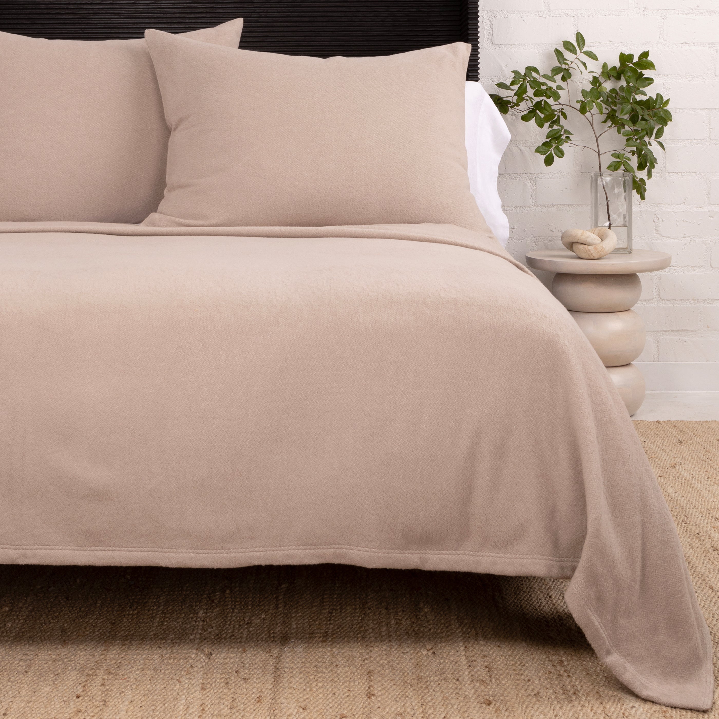 Billie Blanket-Twin-Taupe-Pom Pom at Home