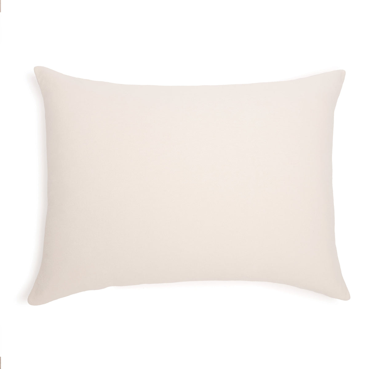 Ivory square pillow sham with smooth fabric