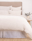 Blake Duvet Cover-Queen-Cream/Grey-Pom Pom at Home