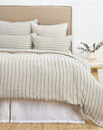 Blake Duvet Cover-Queen-Flax/Midnight-Pom Pom at Home