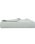 Chatham oversized throw, sea glass knit with draped fold