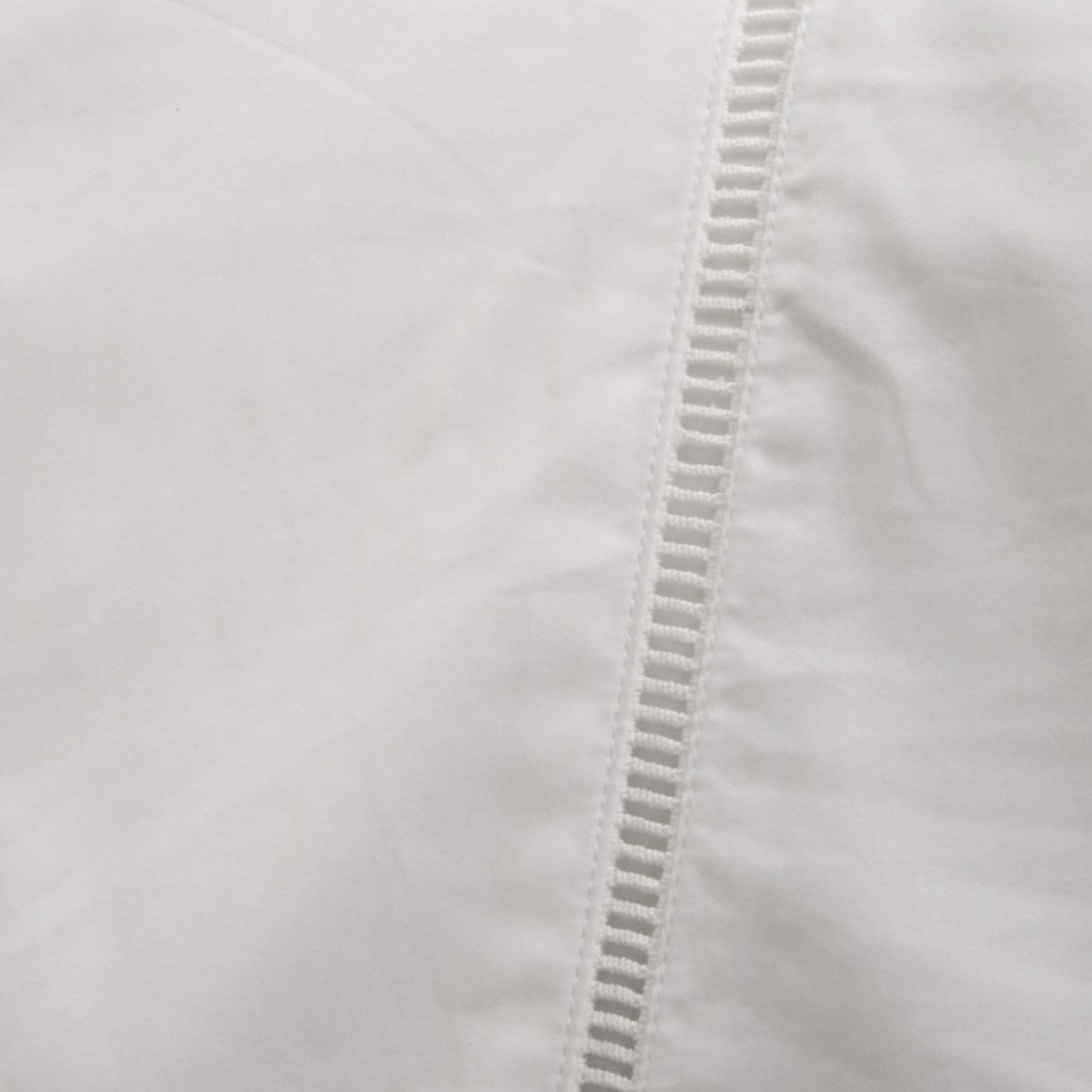 Como Ladder Stitch Cotton Sateen Swatch-Linen Swatches-White-Pom Pom at Home