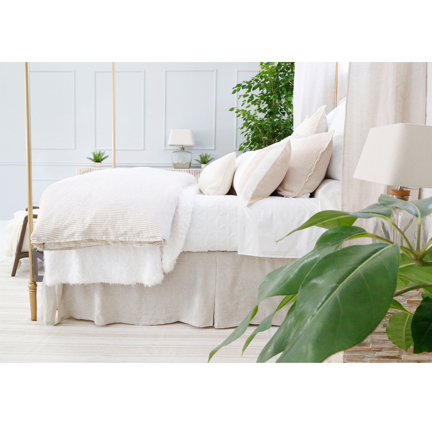 Pleated Linen Bedskirt
