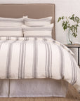 Jackson Duvet Cover-Queen-Cream/Grey-Pom Pom at Home