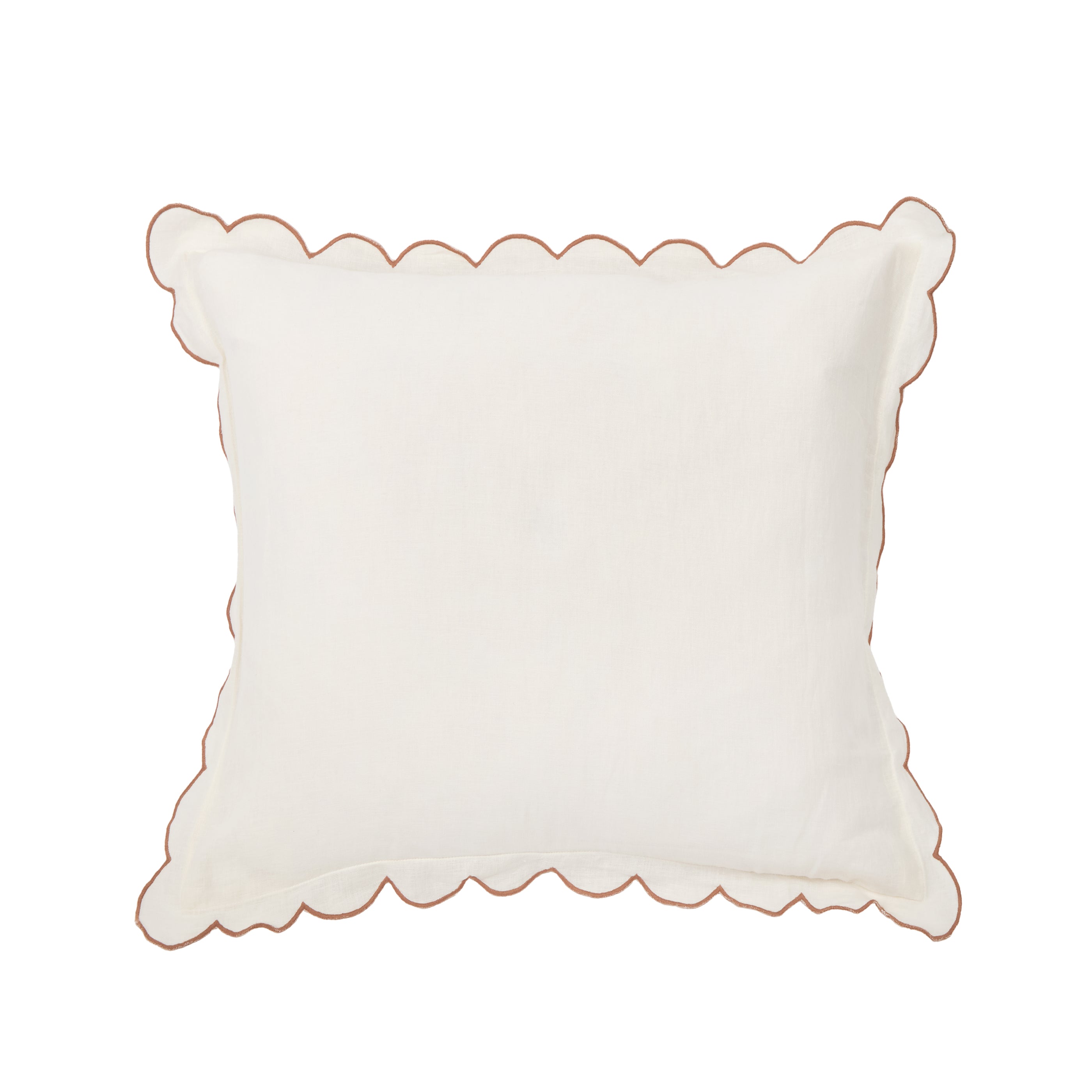 Kelly Duvet Cover-26x26 Euro Sham-Cream/Terra Cotta-Pom Pom at Home