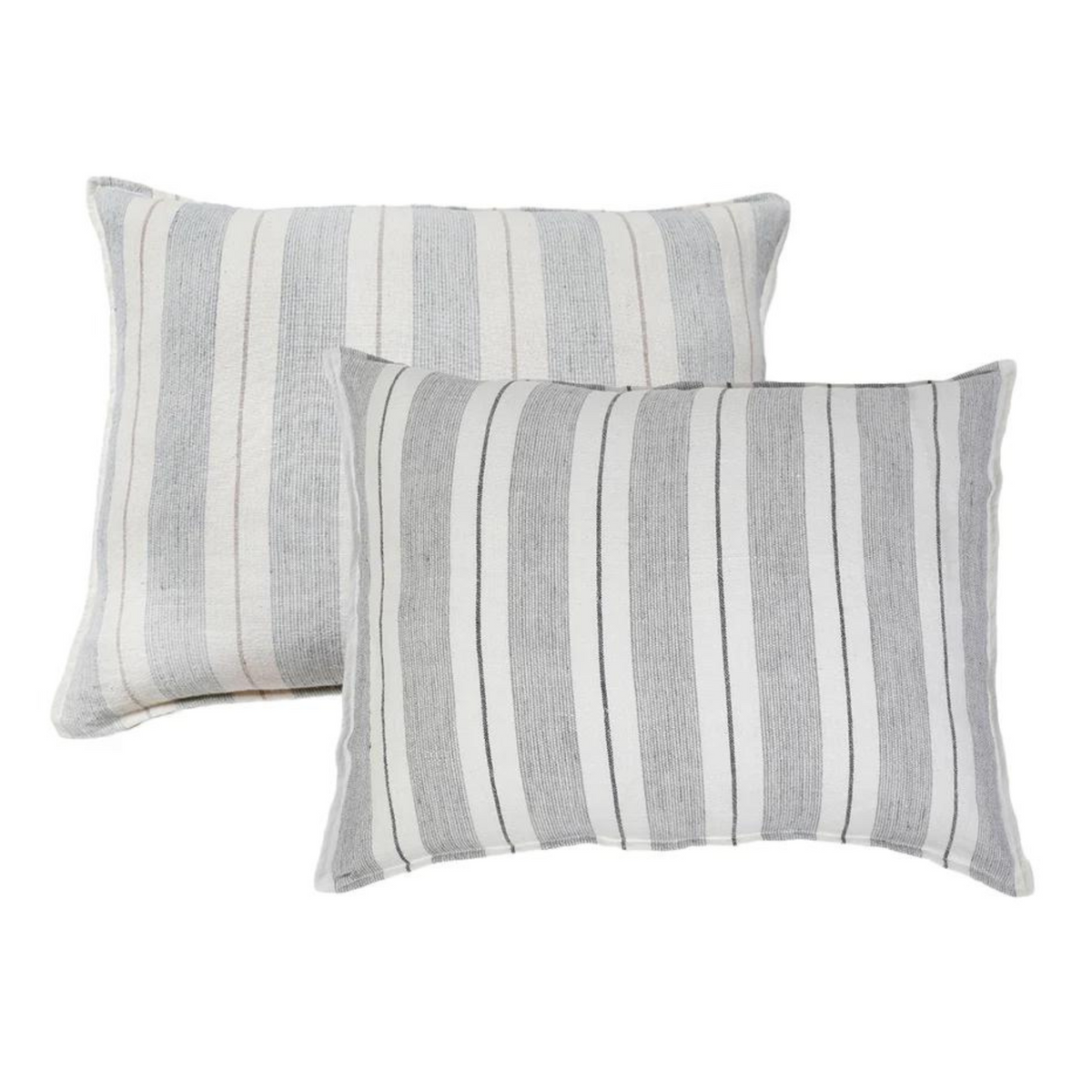 28x36 big pillow with insert, off-white and light gray vertical stripe cover