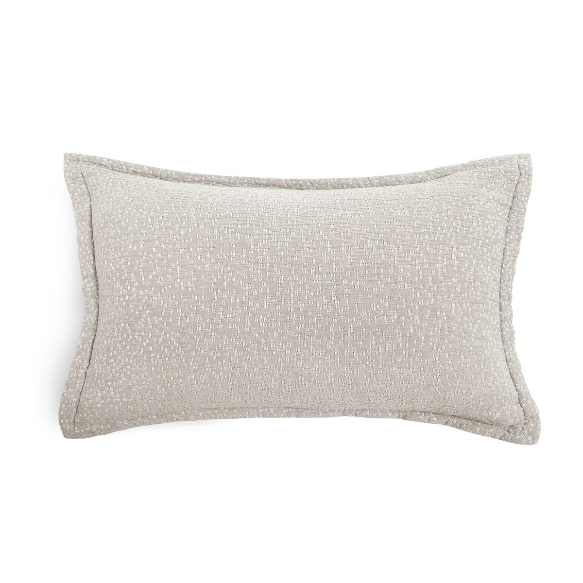 Oatmeal 14x24 lumbar pillow with insert, textured woven fabric