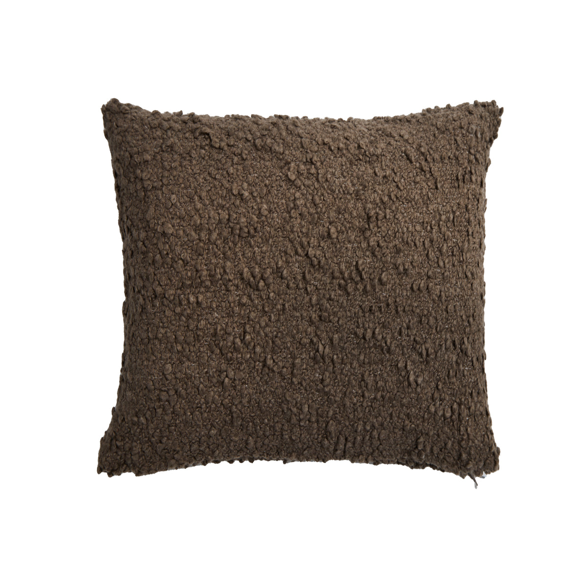20x20 square textured brown pillow with insert
