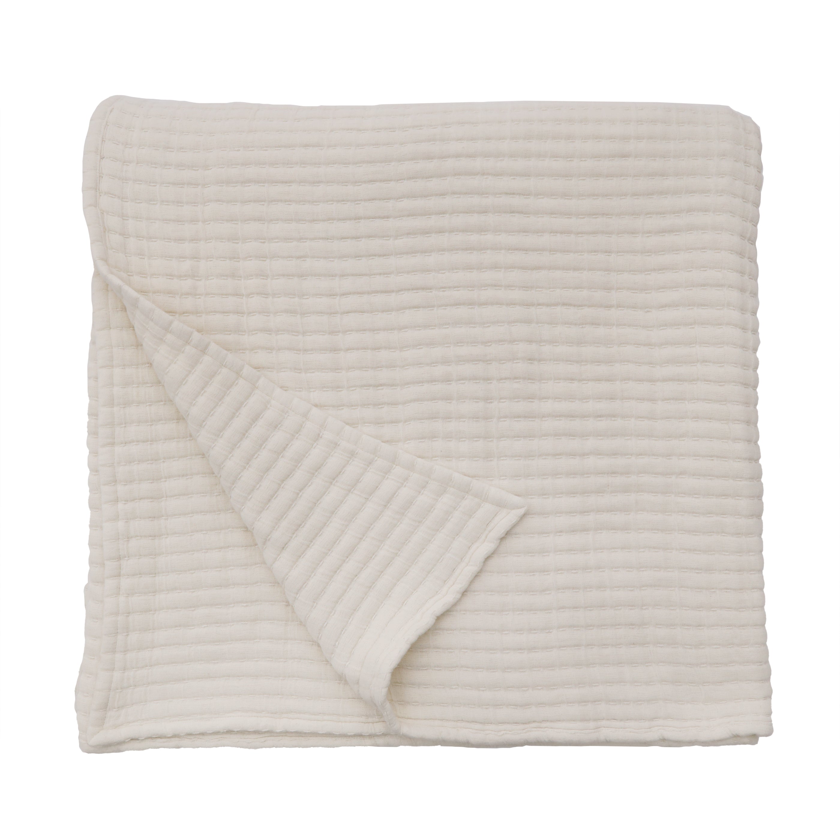 Vancouver Oversized Throw-60" x 90" (Twin)-Cream-Pom Pom at Home