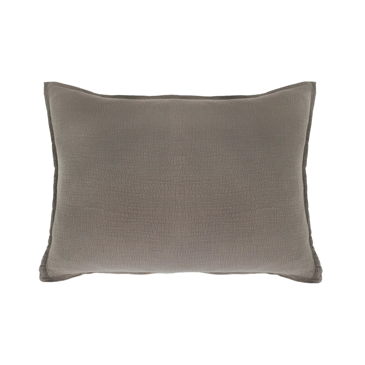 Pebble cotton standard sham with envelope edge and textured weave