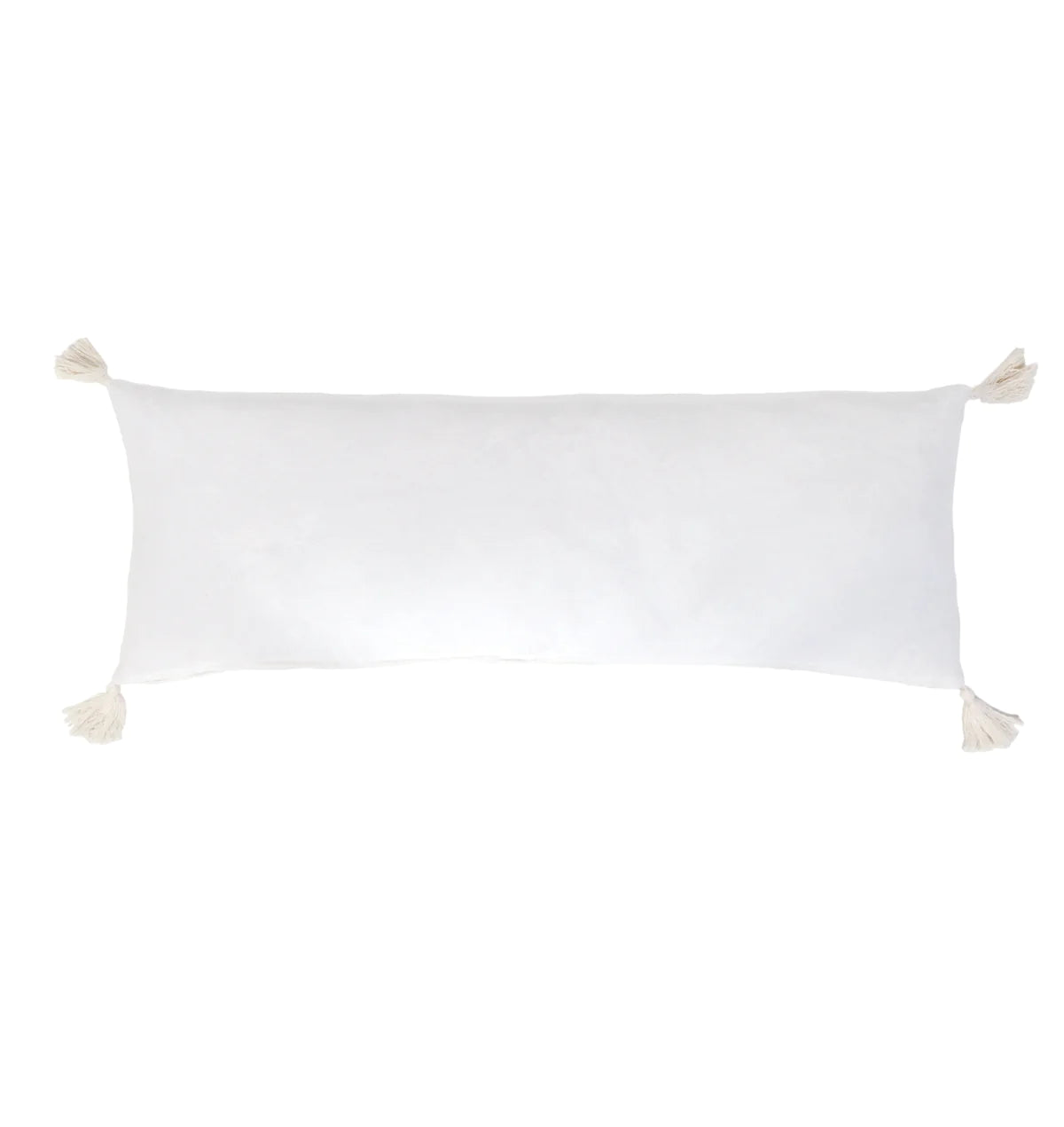 Bianca 14"x40" Pillow with Insert - White Color - Pom pom At Home