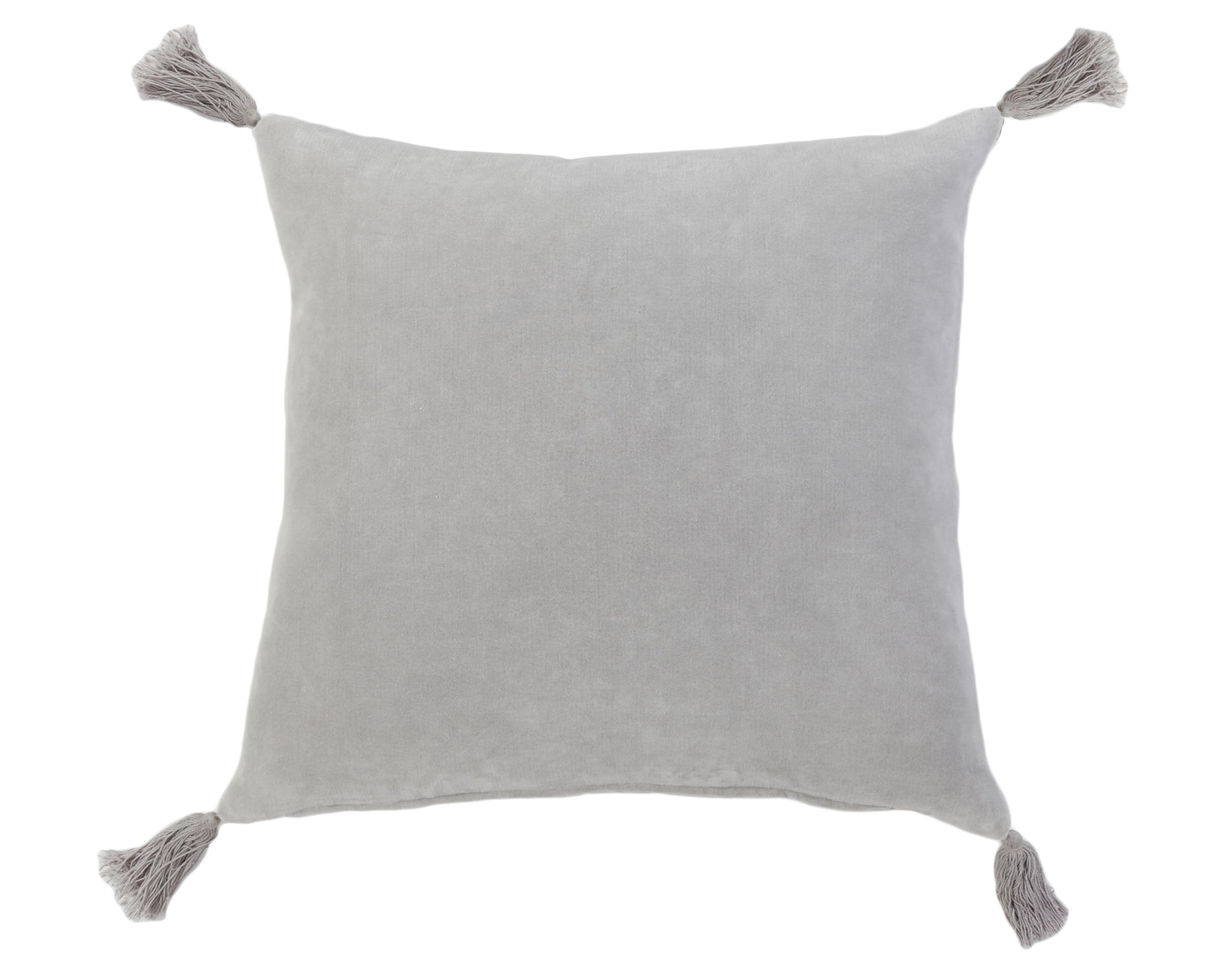 Bianca Pillow With Insert-20x20 Pillow With Insert-Light Grey-Pom Pom at Home