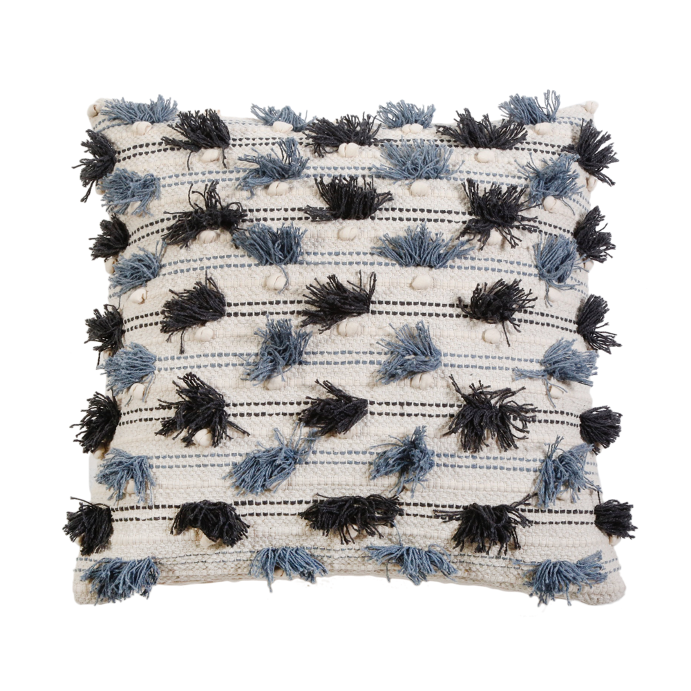 PIPPA HAND WOVEN PILLOW 20&quot; x 20&quot; with insert-Pom Pom at Home