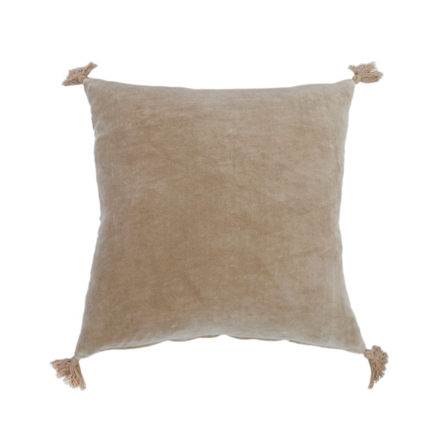 Bianca Pillow With Insert-20x20 Pillow With Insert-Natural-Pom Pom at Home