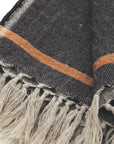 pompom at home - bruno - oversized throw - charcoal color